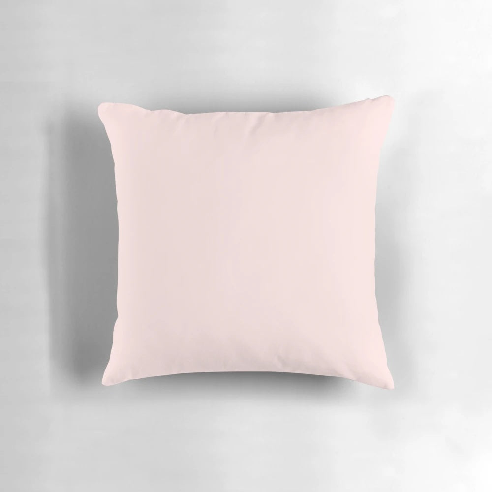 Misty rose colored solid pink decorative pillow