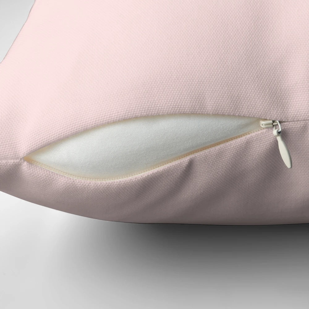 Misty rose colored solid pink decorative pillow