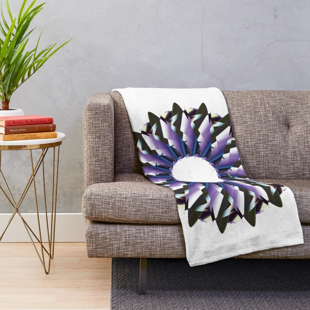 Vibrant and textured designer plush blanket