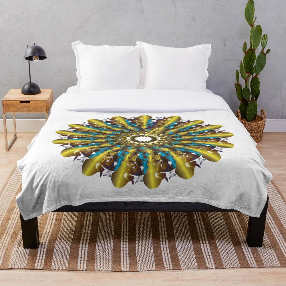 Vibrant, patterned plush blanket for cozy and stylish home decor