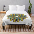 Vibrant, patterned plush blanket for cozy and stylish home decor