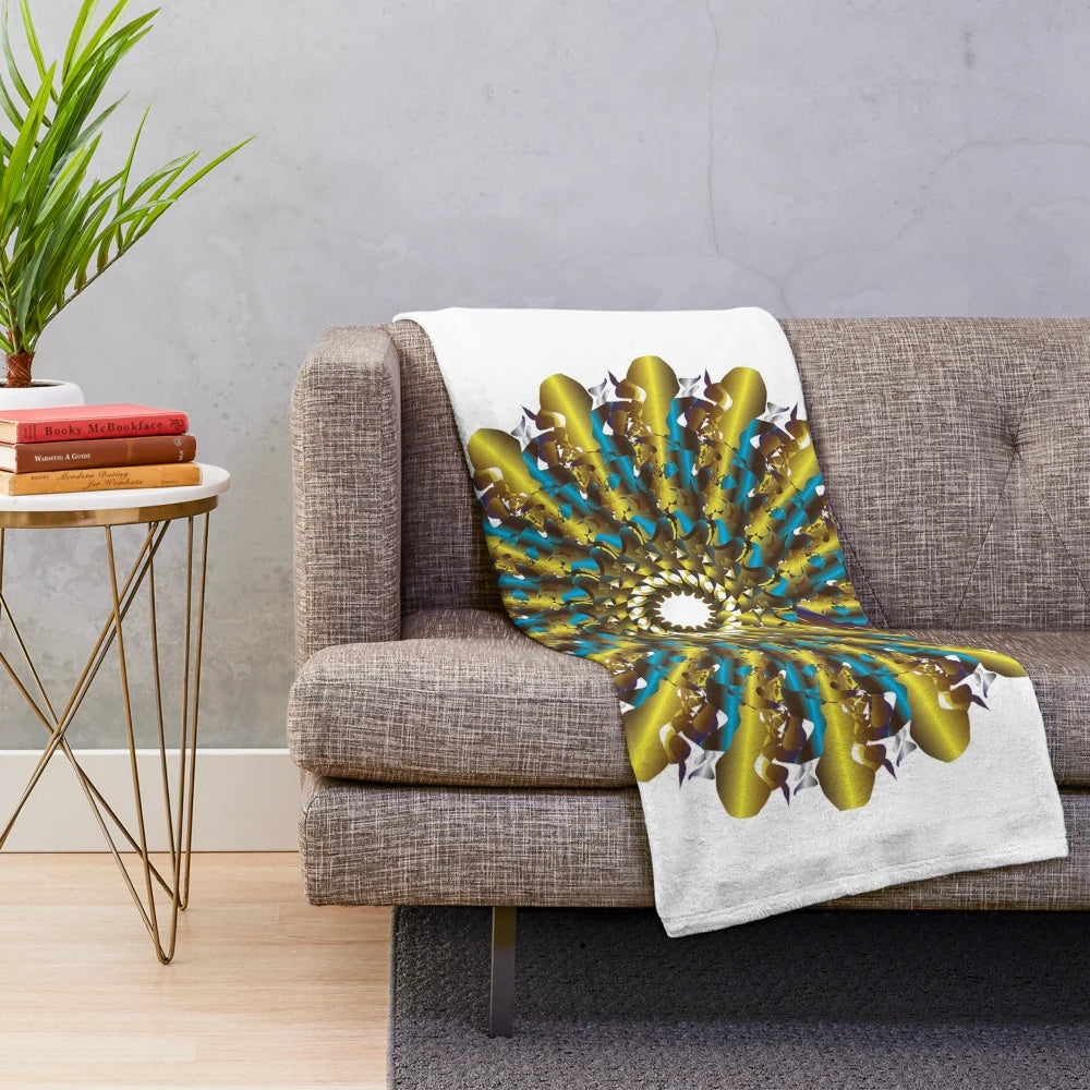 Vibrant, patterned plush blanket for cozy and stylish home decor