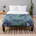 Soft and vibrant plush blanket with a unique designer pattern