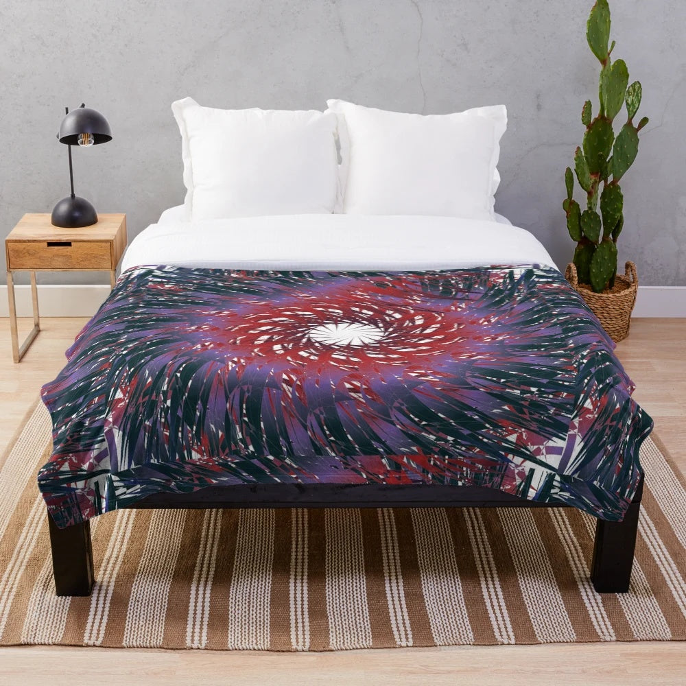 Luxurious plush blanket with a contemporary design