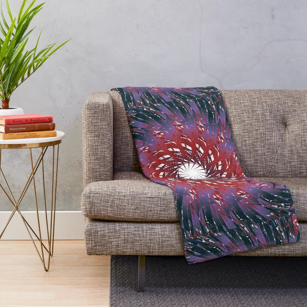 Luxurious plush blanket with a contemporary design