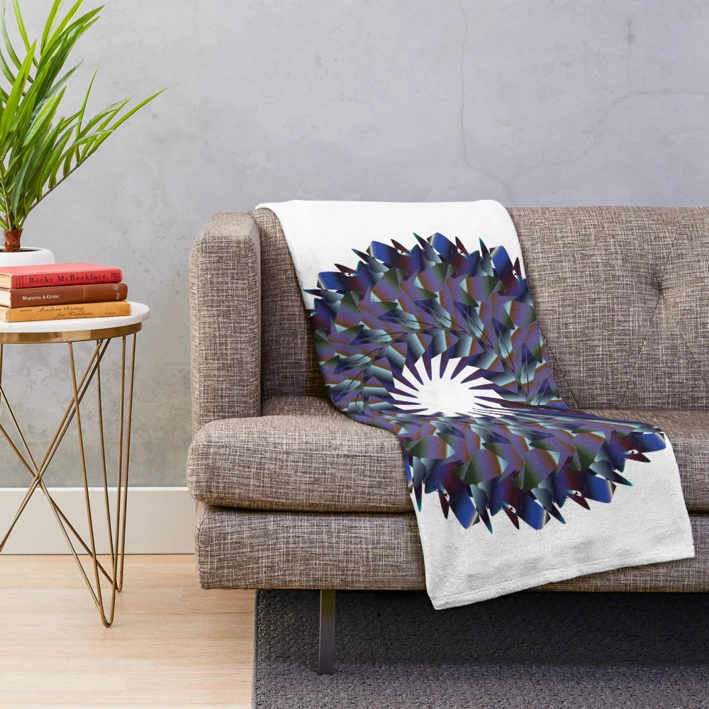 Vibrant and Symmetrical Designer's Plush Blanket