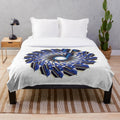 Stylish and cozy plush blanket with vibrant pattern