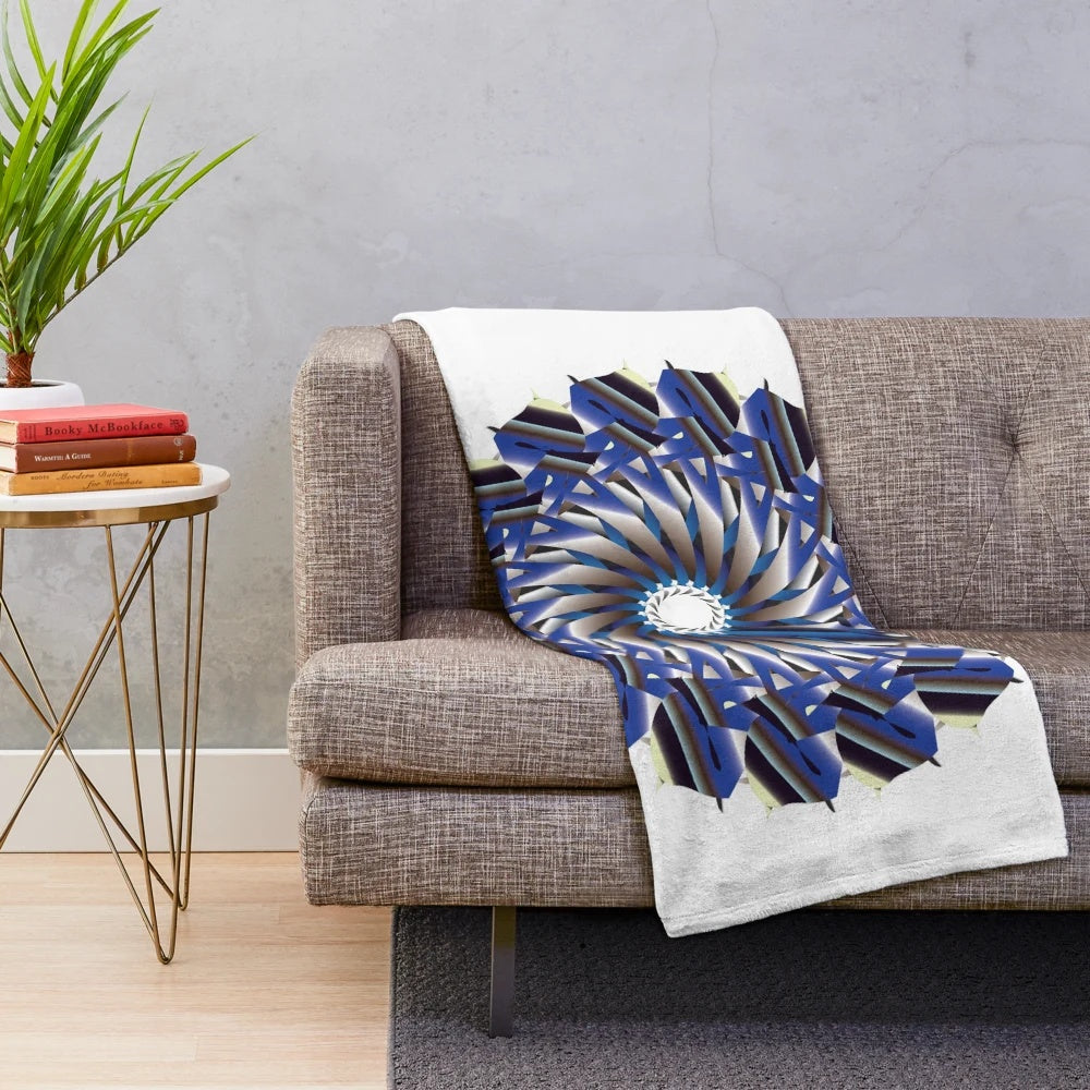 Stylish and cozy plush blanket with vibrant pattern