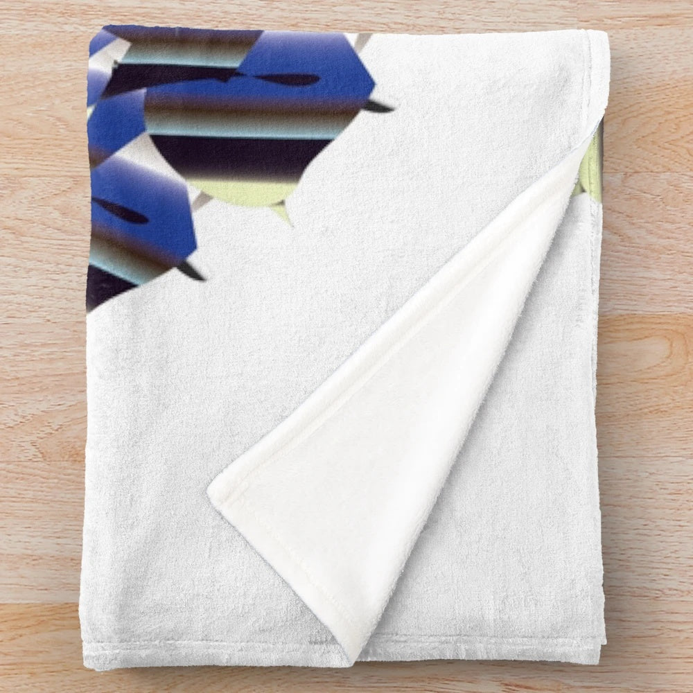 Stylish and cozy plush blanket with vibrant pattern