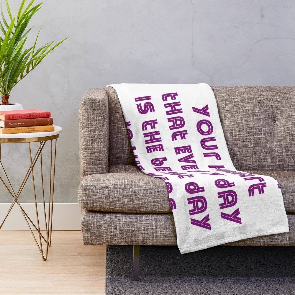 Plush designer blanket with vibrant and symmetrical pattern