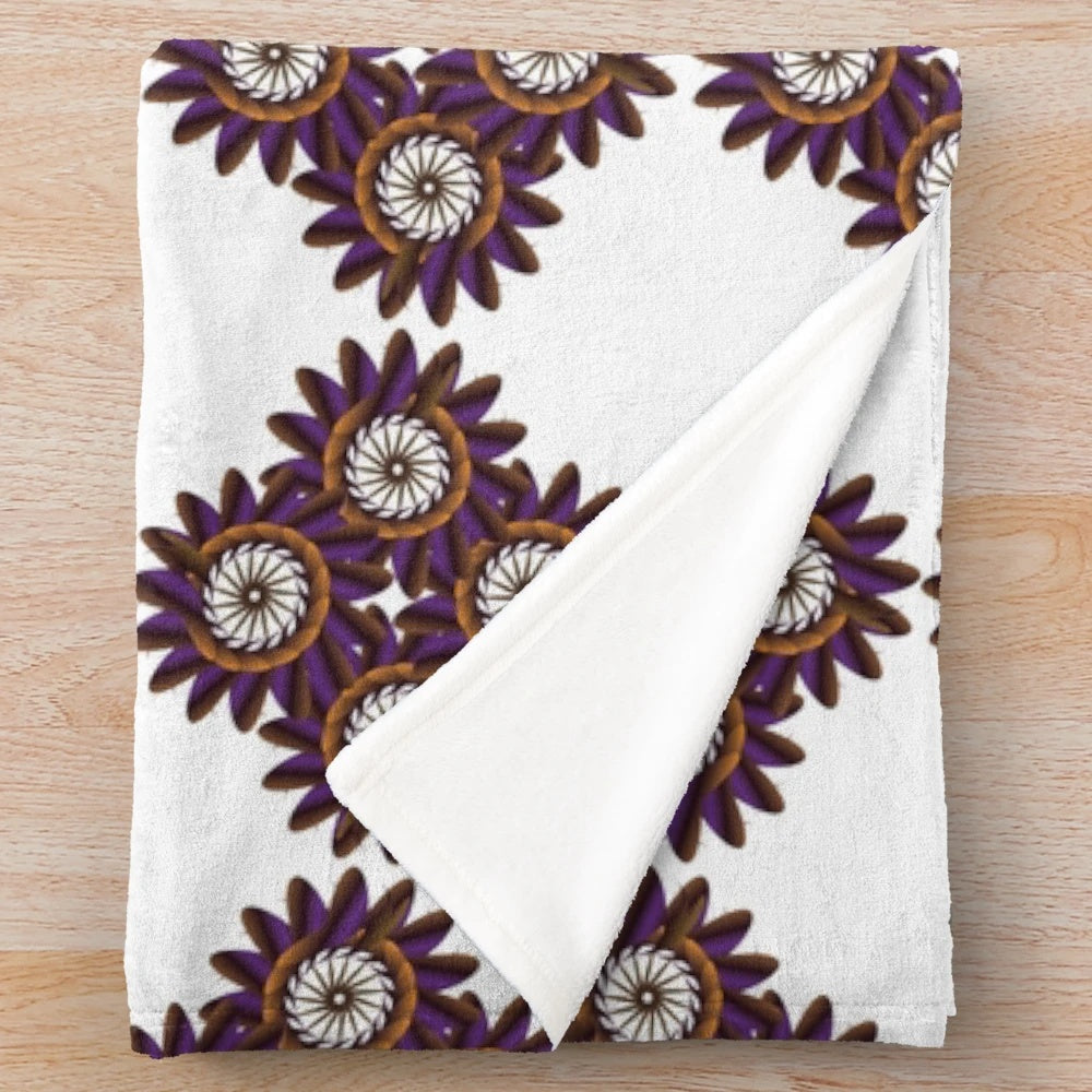 Stylish plush blanket with a vibrant, symmetrical pattern
