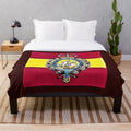 Plush blanket with the Royal Regiment of Fusiliers design