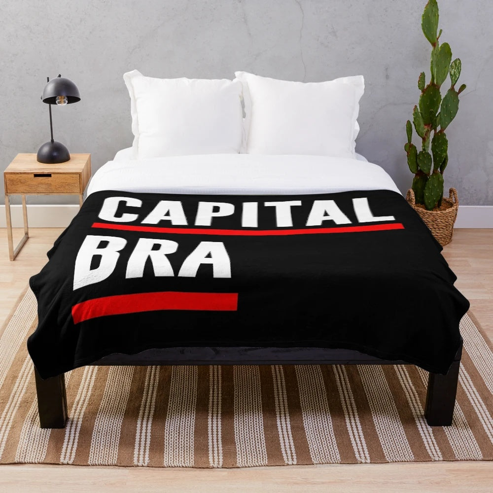 Cozy plush blanket featuring the German rapper Capital Bra