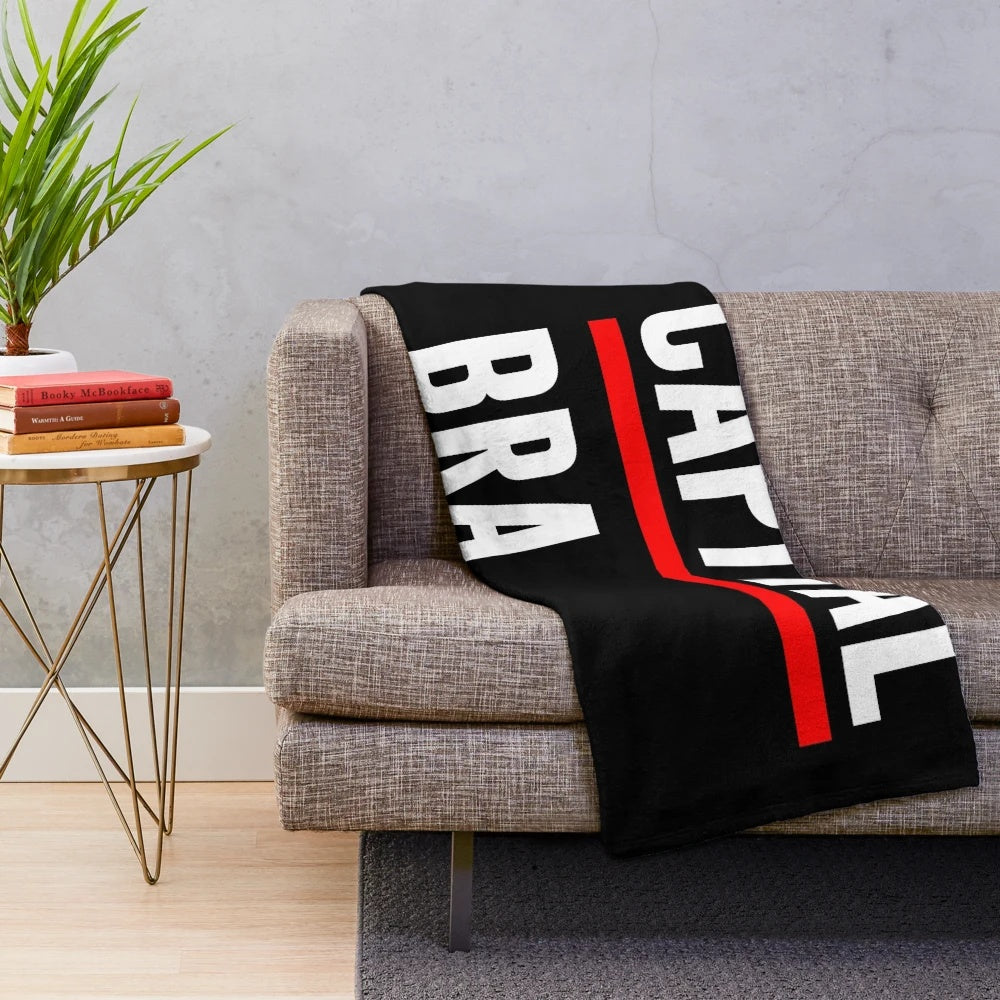 Cozy plush blanket featuring the German rapper Capital Bra