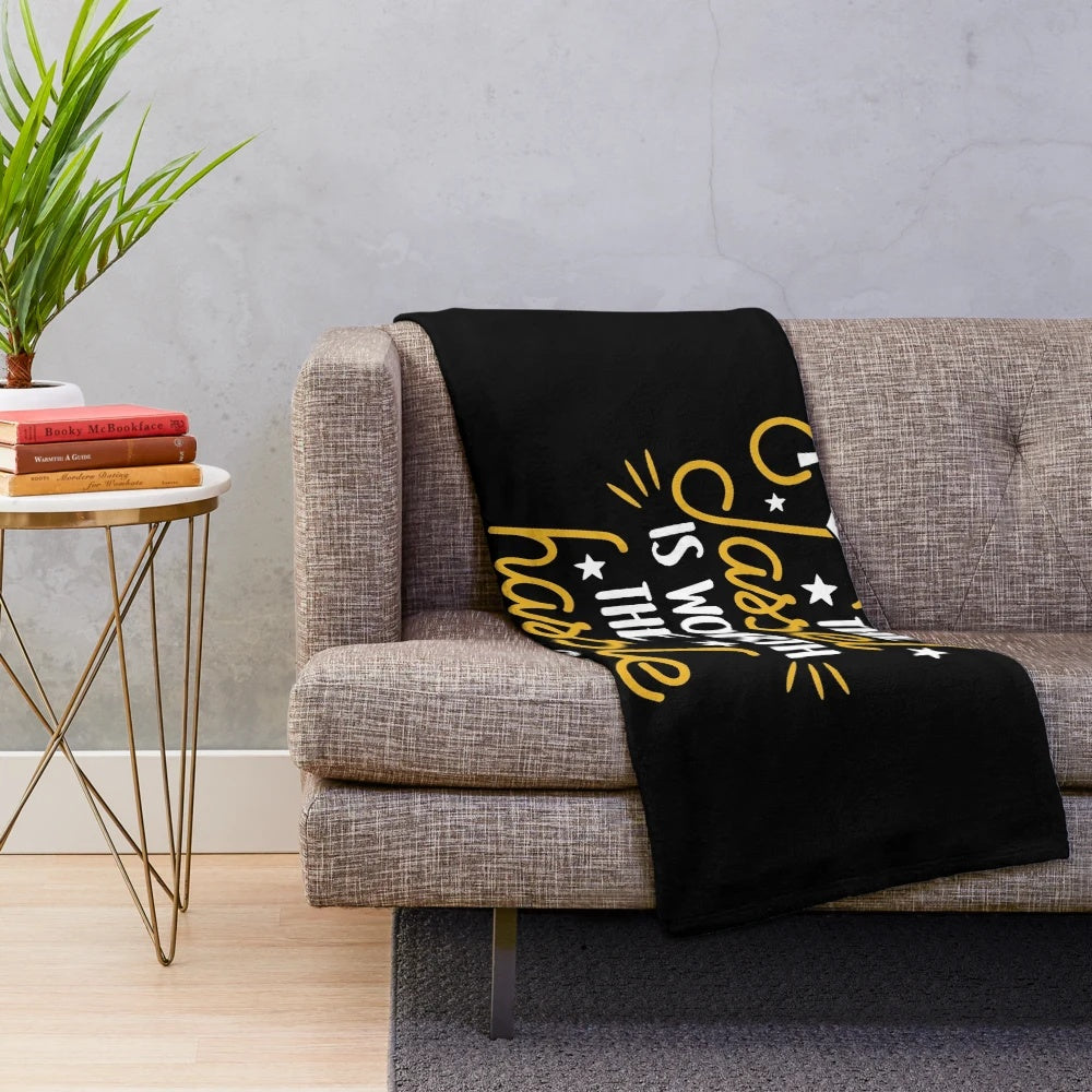 Cozy plush blanket with tassel design for class of 2020 graduates