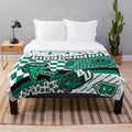 Cozy plush blanket with trendy design for college dorm and home