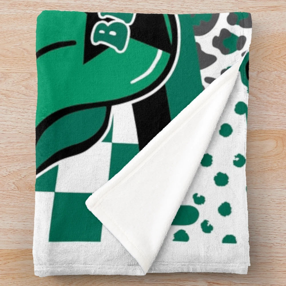 Cozy plush blanket with trendy design for college dorm and home
