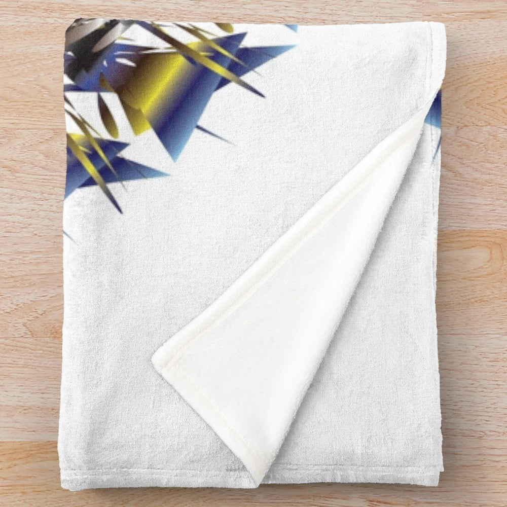 Vibrant designer plush blanket with modern patterns