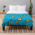 Plush blanket with GOLFWANG flames design for hip-hop and urban fashion enthusiasts