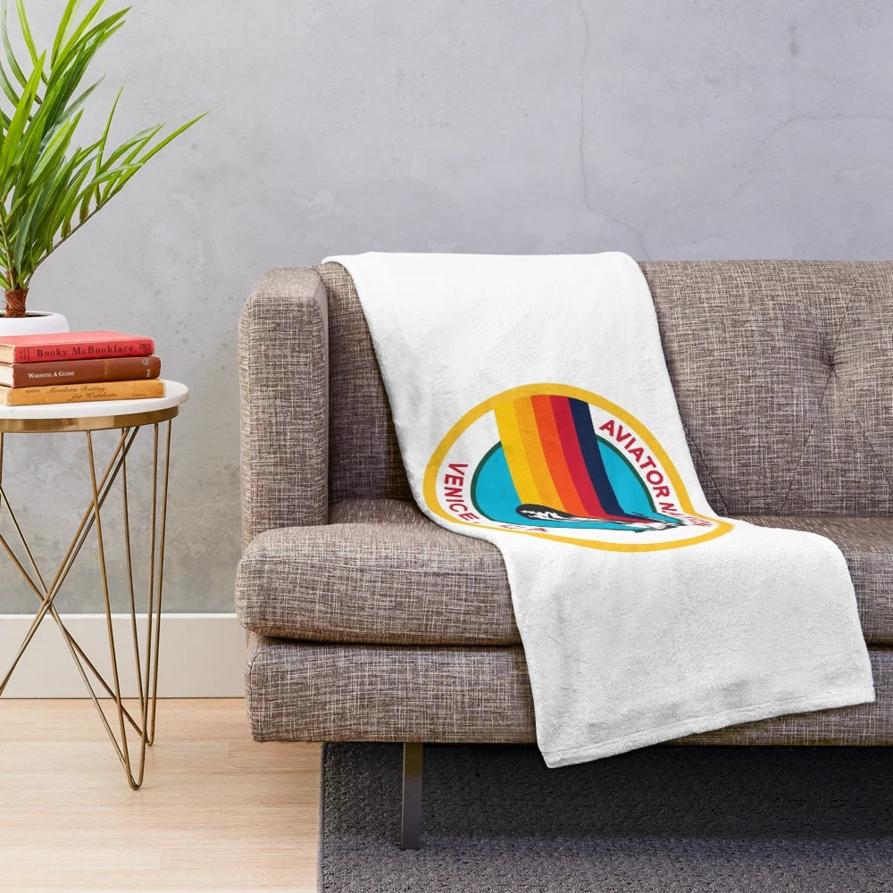 Soft and cozy plush blanket with preppy aesthetic