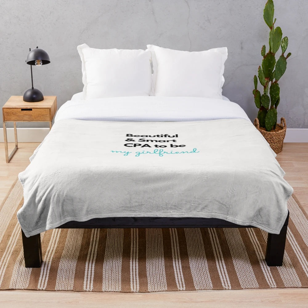 Plush blanket with stylish text design for the CPA, accountant, or bookkeeper in your life