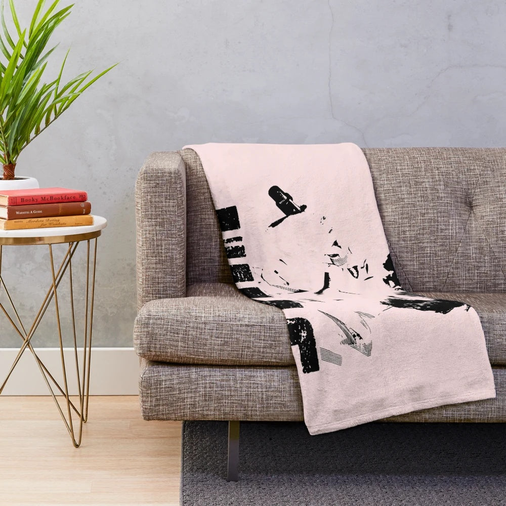 Plush blanket featuring the design of music artist JVKE