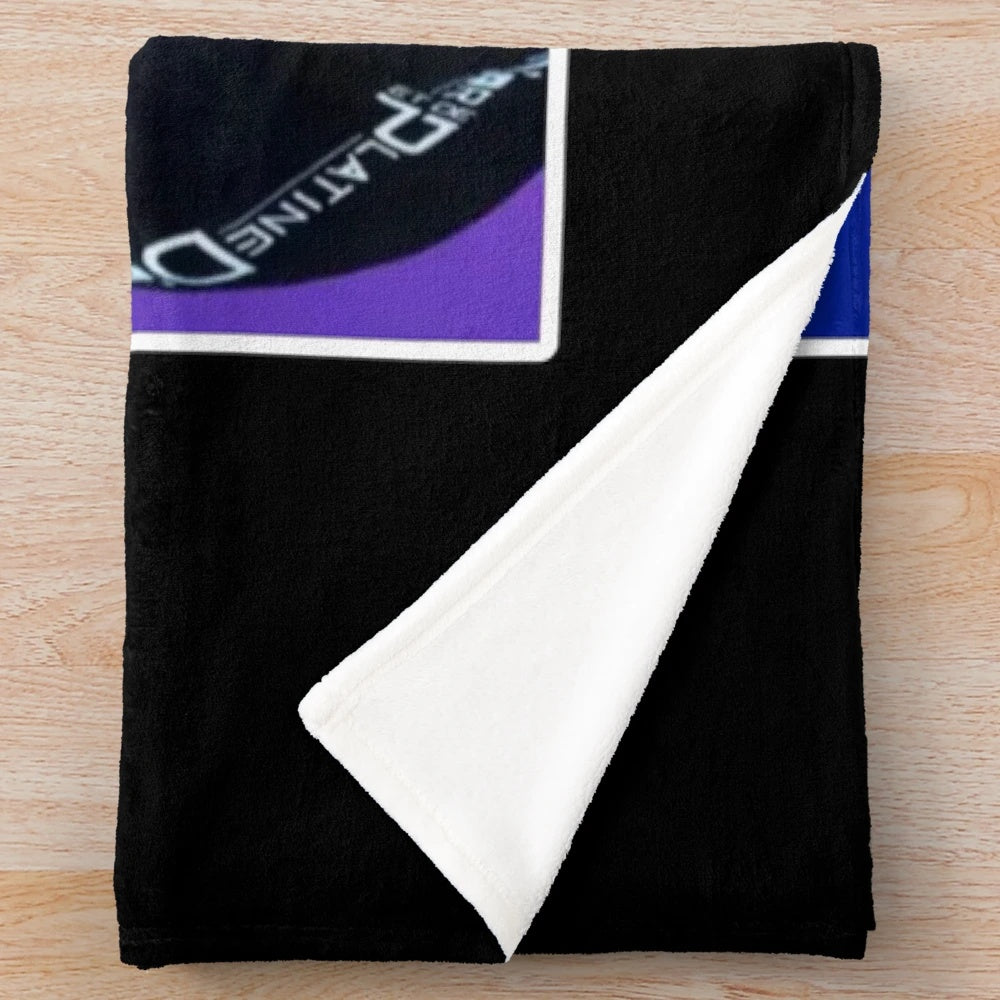 Cozy plush blanket featuring a design inspired by the Jul sign, perfect for music and rap fans.