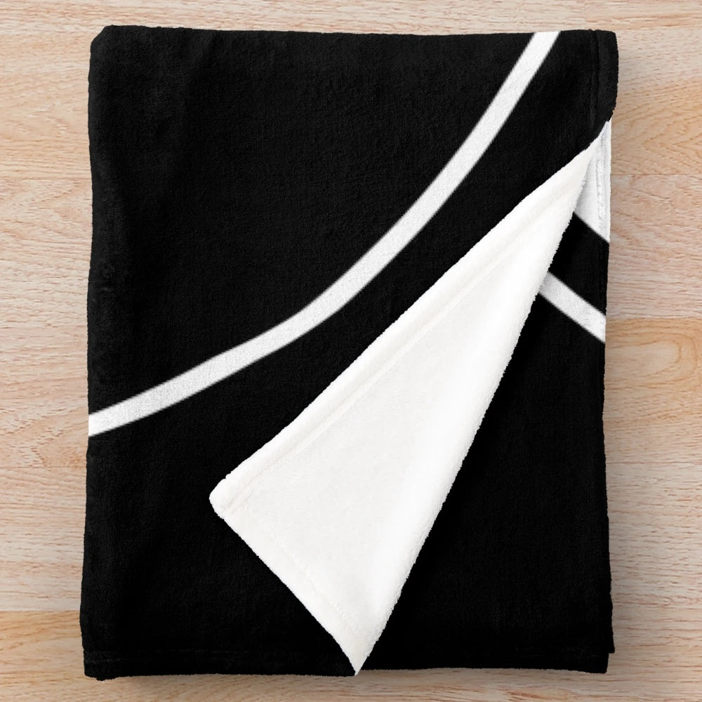 Cozy white plush blanket featuring the iconic umbrella design from The Umbrella Academy Netflix series