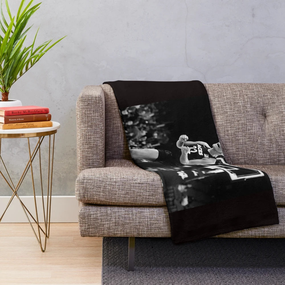 A'ja Wilson Inspired Black and White Plush Blanket