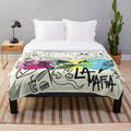 Soft and cozy plush blanket featuring Inter Shibuya's Ferxxo design