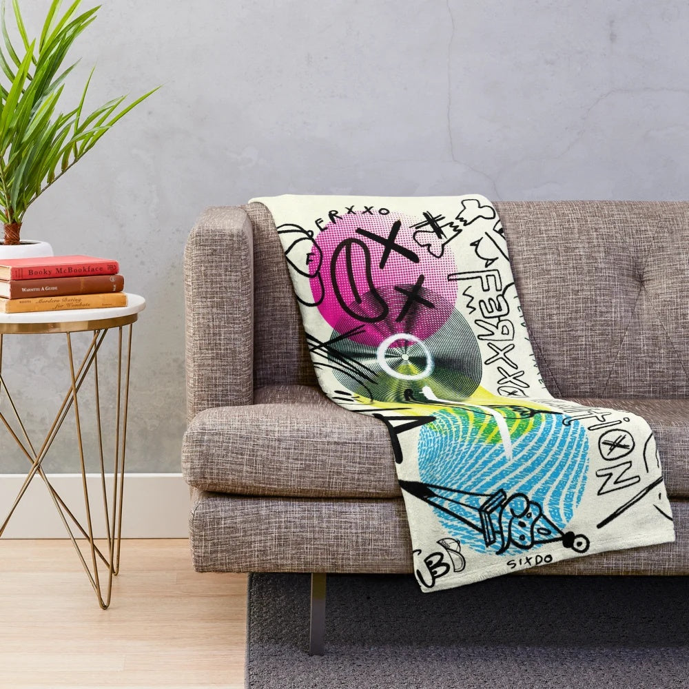 Soft and cozy plush blanket featuring Inter Shibuya's Ferxxo design