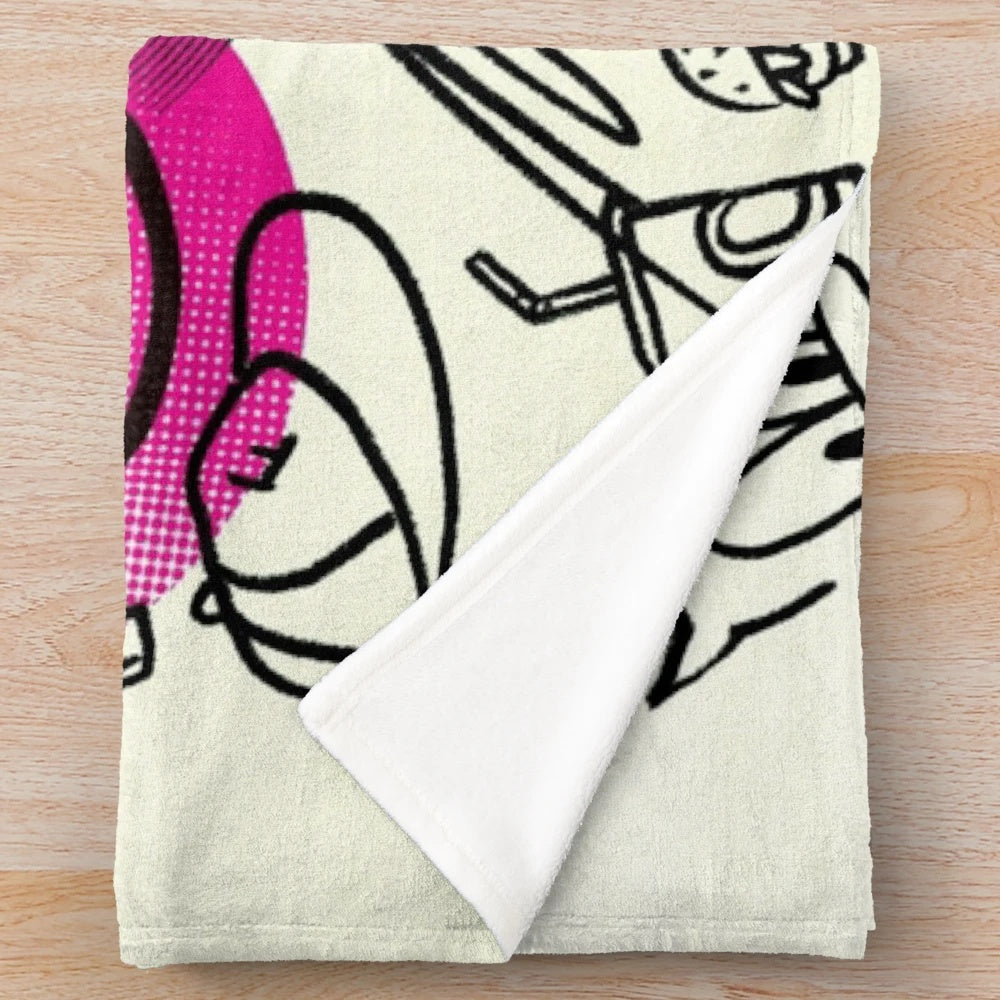 Soft and cozy plush blanket featuring Inter Shibuya's Ferxxo design