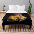 Plush blanket featuring Joey Logano's Next Gen Mustang 2022 graphic