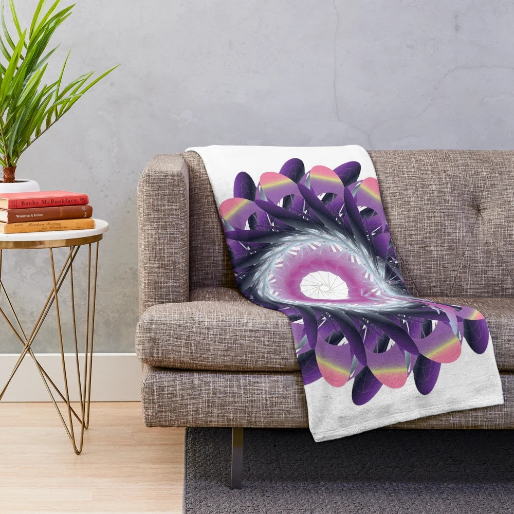 Stylish plush blanket with a symmetrical designer pattern