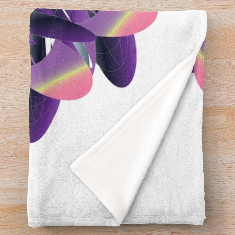 Stylish plush blanket with a symmetrical designer pattern