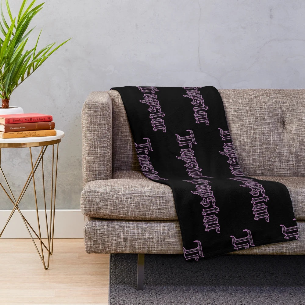 Soft and cozy plush blanket with Trapstar-inspired design