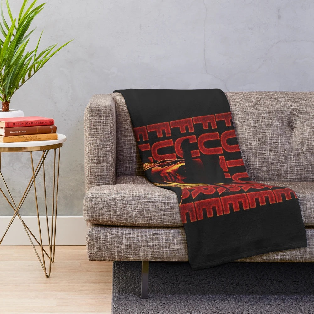 A soft, plush blanket featuring the stylized image of rapper Future Hendrix