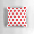 Polka dot pattern pillow inspired by cycling jerseys