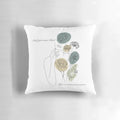 Minimalist line art pop art pillow design featuring a music icon