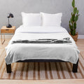 Porsche 911 GT3 silhouette design plush blanket