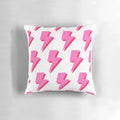 Preppy lightning bolt patterned throw pillow