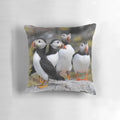 Puffin bird decorative throw pillow with nature-inspired design