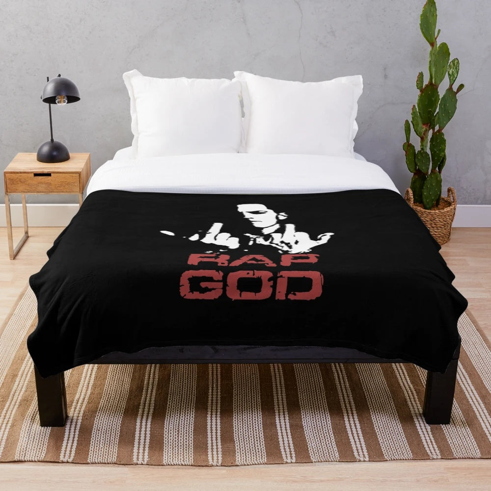 Rap God Shadow Plush Blanket with Hip Hop Inspired Design