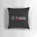 Red crooked pillow with Mercedes-Benz AMG design