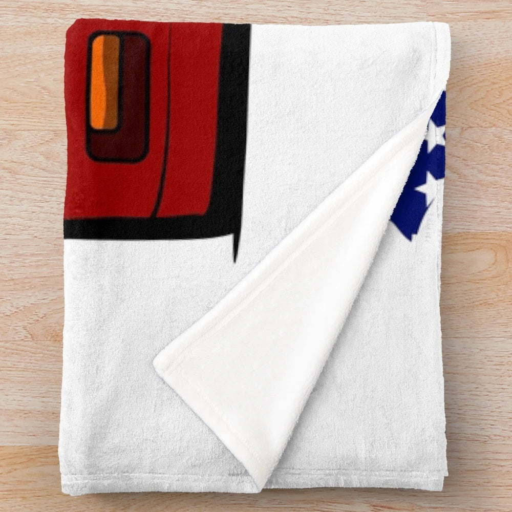 Red Fiero inspired plush blanket