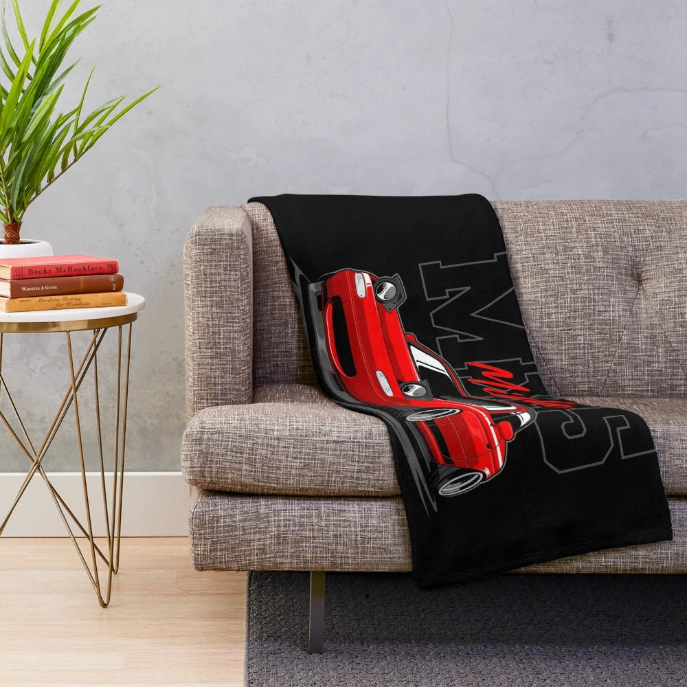 Red Miata JDM Inspired Plush Blanket