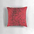 Red snakeskin pattern decorative pillow with a fresh, natural design