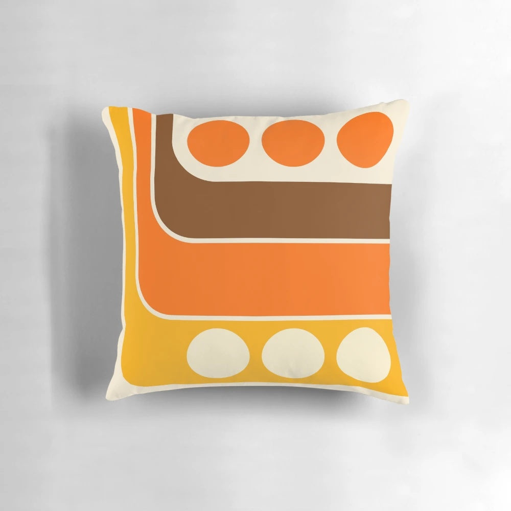 Retro geometric pattern decorative throw pillow for modern home