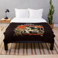Retro plush blanket with vintage Hollywood and 1950s cinema inspired design