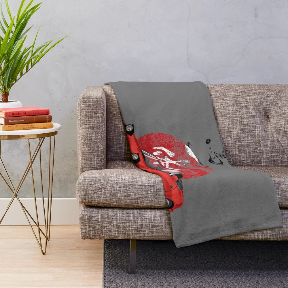 Rising Plush Blanket with Japanese Automotive Inspired Design